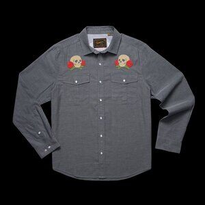 NWT Howler Bros Skulls n’ Begonias Gaucho Snapshirt